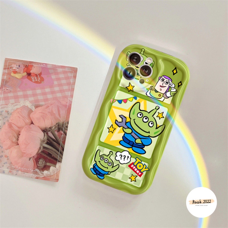 Cute Toy Story Manyo Case Untuk Samsung A13 A14 A24 A12 A03s A04s A50s A32 A23 A52 A21s A02s A04 A20 A31 A03 A50 A51 A20s A30s A11 3D Wavy Curved Edge Glossy Shockproof Couple Cover