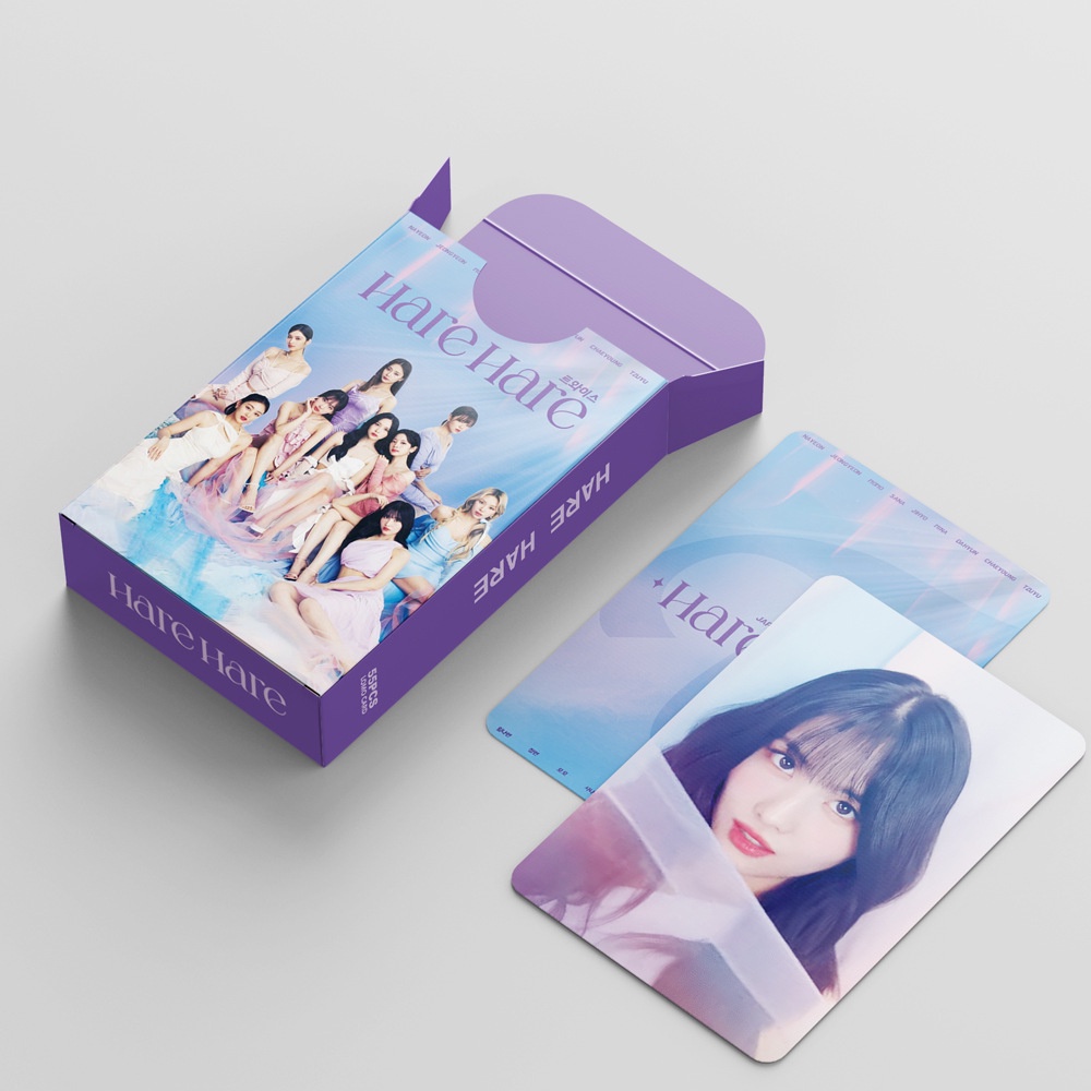 55pcs/box TWICE HARE HARE Photocards Album Kartu Lomo Jepang 10th Single Kpop Postcards