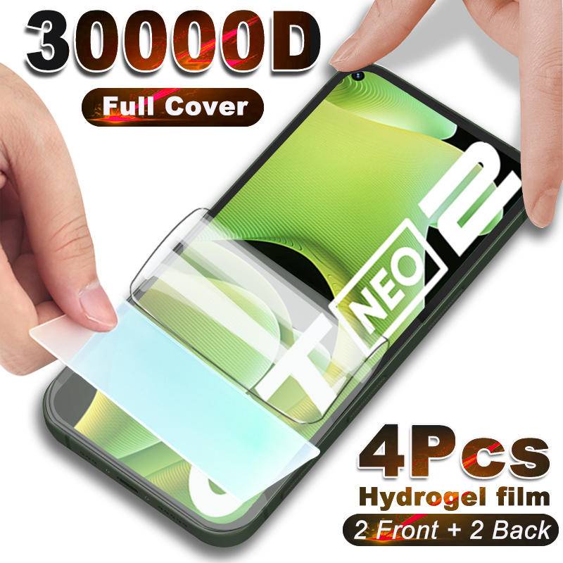 4pcs Film Hydrogel Bening Untuk OPPO Realme Narzo 50 30 20 Pro 50A 50i Prime Pelindung Layar Anti Cahaya Biru Untuk Realme Narzo N55 30A 20A 10 10A