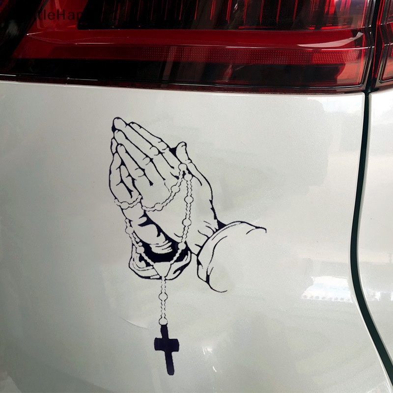 Gentlehappy Colorful Car Prayer Gesture Laser Sticker God Jesus Christ Stiker Mobil Fashion id