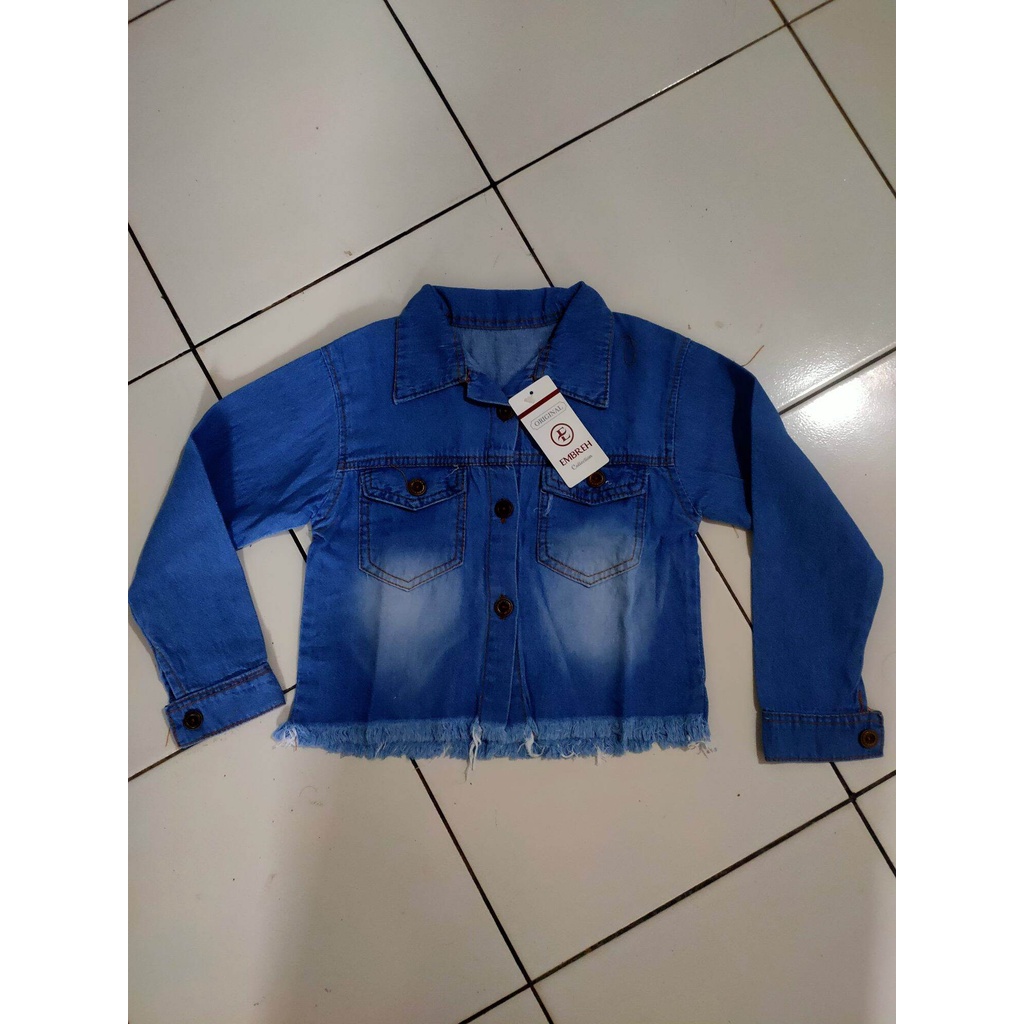 Jaket Crop Rawis Anak /Jaket Usia 2-7 Tahun / Jaket anak Murah / Jaket Jeans anak / Jaket Denim Anak
