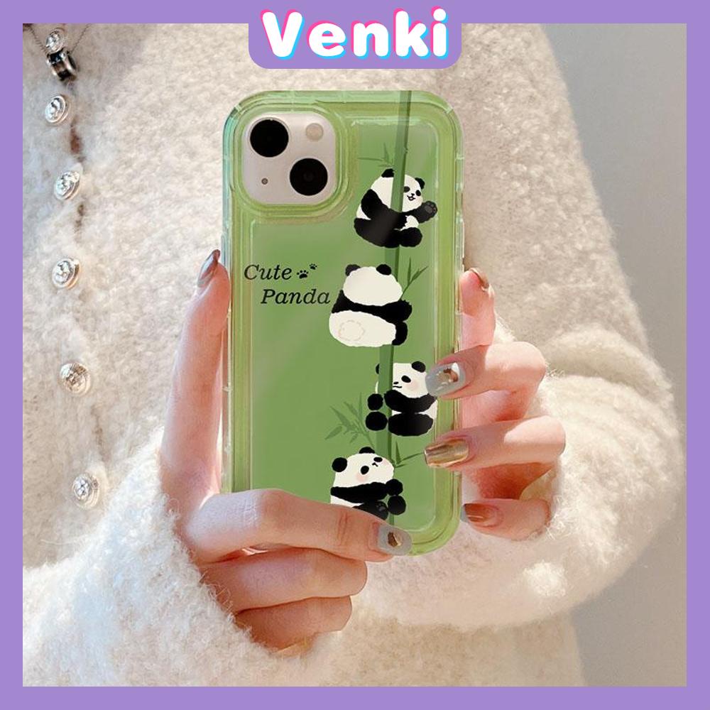 VENKI - For iPhone 11 Case Clear Phone Case TPU Soft Case Airbag Shockproof Protection Camera Cute Bamboo Panda Compatible with iPhone 14 13 Pro Max iPhone 12 Pro Max XR XS 7 8Plus