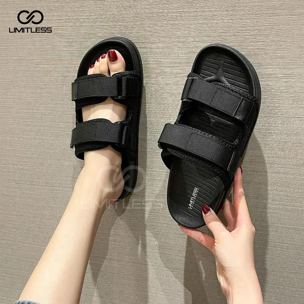 Sendal Wanita Selop Mose Kekinian Anti Slip Sandal Cewek Slip On Casual Slippers Sandal Wanita Fashionable Terbaru 2023