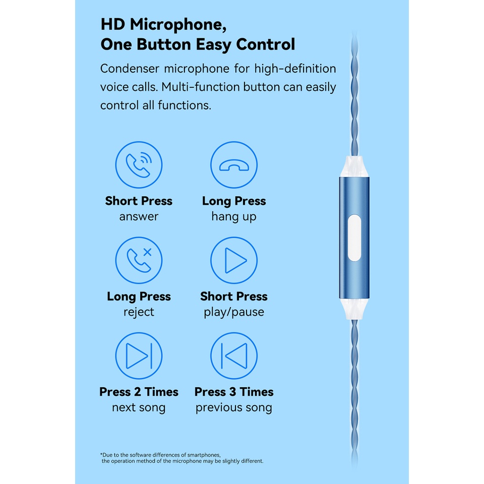 Nicehck EB2S PRO 3.5/4.4mm Plug Flat-Head Earbud HIFI Wired Earphone 15.4mm LCP Diafragma Headset Vokal Musik Dinamik