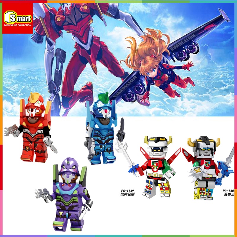 Anime No.2 Mech Zero No.0 Mecha King of Beasts Rakitan Blok Bangunan Mainan Boneka Mini Dekorasi Hadiah