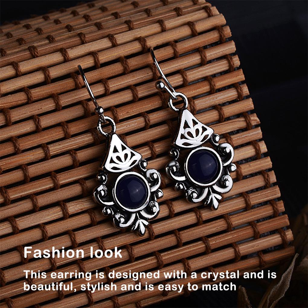 2buah Wanita Pesta Perjamuan Fashion Kristal Anting Pernikahan Upacara Gadis Vintage Drop Earrings Perhiasan Hadiah