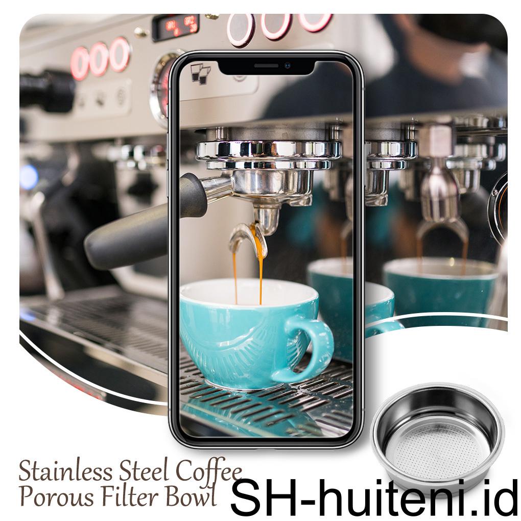 Mesin Kopi Stainless Steel Single Powder Cup Porous Filter Coffee Maker Pengganti Portafilter Basket Universal