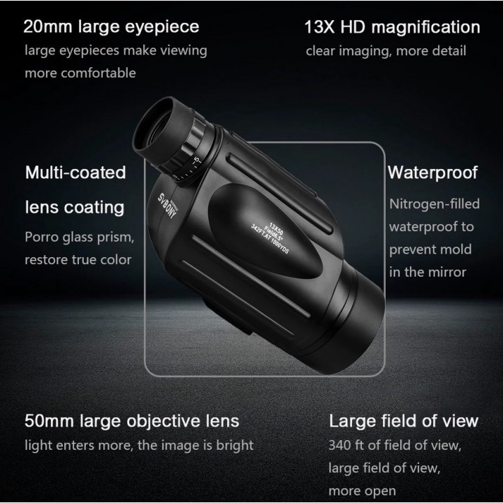 SVBONY SV49 - Monocular 13x50 Waterproof High Power Zoom