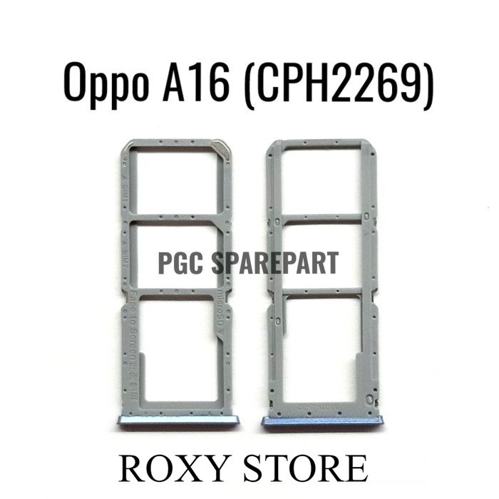 Original Simtray Oppo A16 2021 - Tempat Simcard Simlock Sim Lock Slot  -