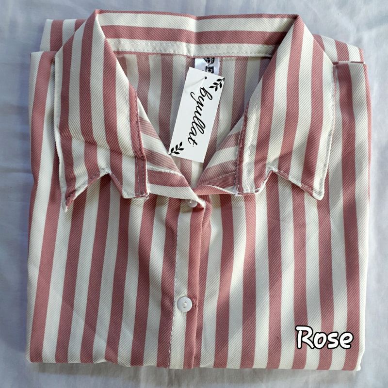 KEMEJA SALUR WANITA/ATASAN KEMEJA WANTA/kemeja bigsize - oversize - kemeja salur wanita - kemeja sal