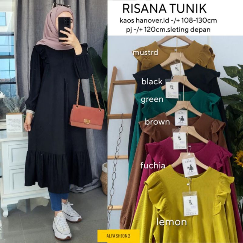 RISANA TUNIK ORI ALFASHION | Kaos Hanover