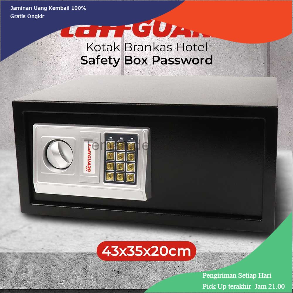 TD - DPR TaffGUARD Kotak Brankas Hotel Safety Box Password 43x35x20cm - 43EA