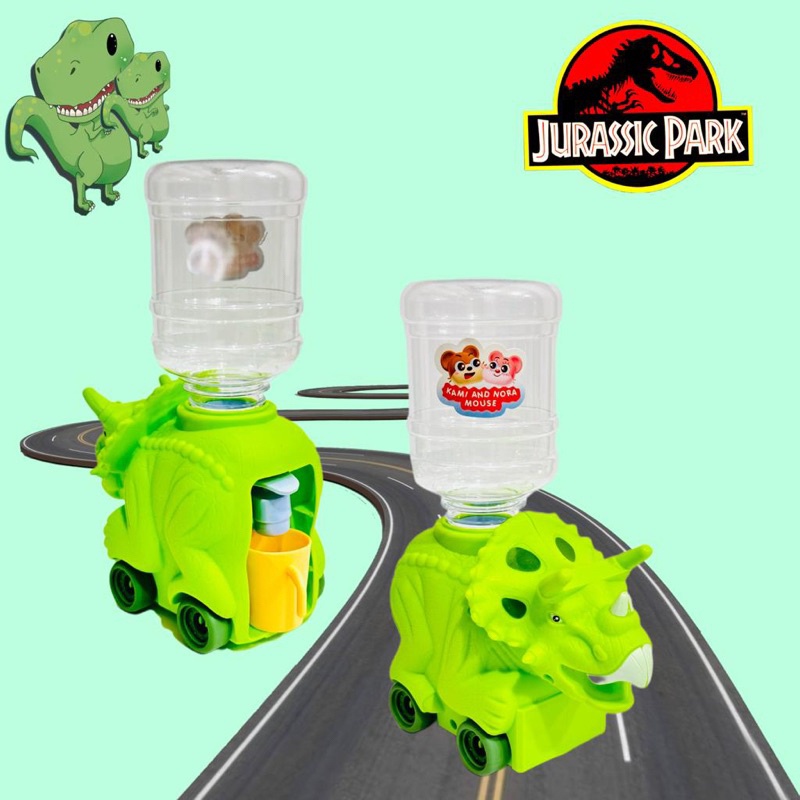 Mainan Mini Dispenser Kereta Dinosaurus Bus Pemadam Premium Quality