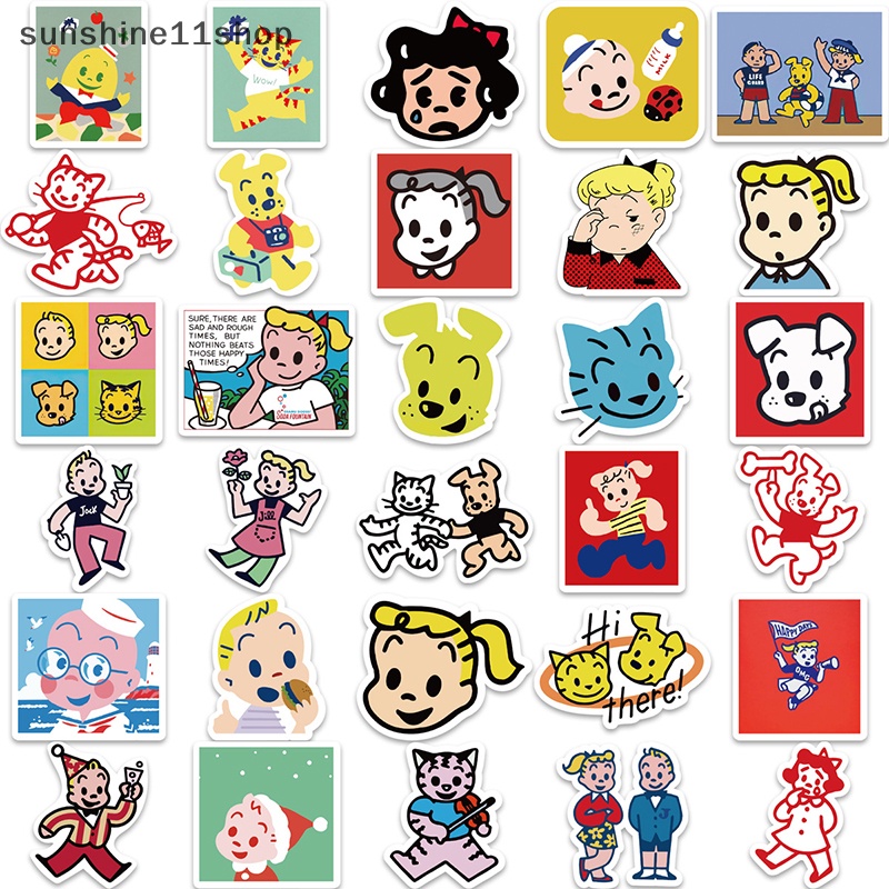 Sho 60PCS HARADA OSAMU Kartun Jepang Kawaii Stiker Untuk Anak DIY Notebook Bagasi Motor Laptop Kulkas Decal Decor Mainan N