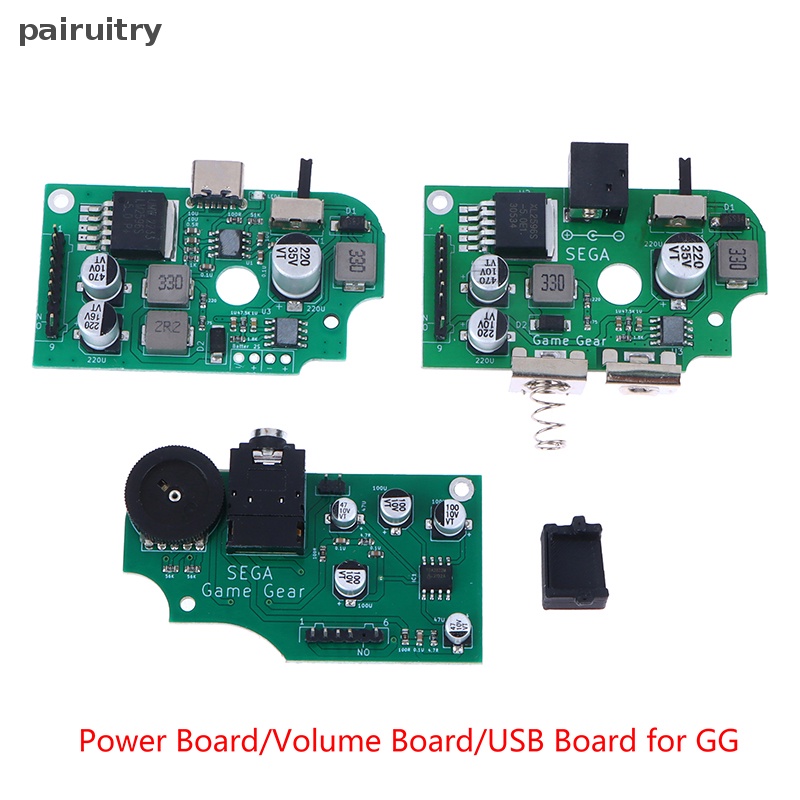 Prt Pra-Solder Kering &amp; Lithium Untuk Sega Game Gear GG All Edition Ganti Power Supply On Off Board IC Kapasitor Repair Kit PRT