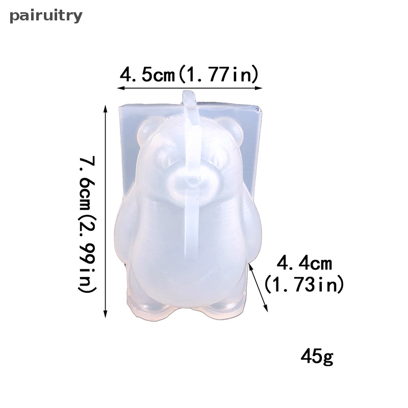 Prt Alat Pembuat Cetakan Clay Moulds Kerajinan Cetakan Standing Bear Shaped Bahan Silikon Untuk Pecinta Pembuatan Tangan PRT