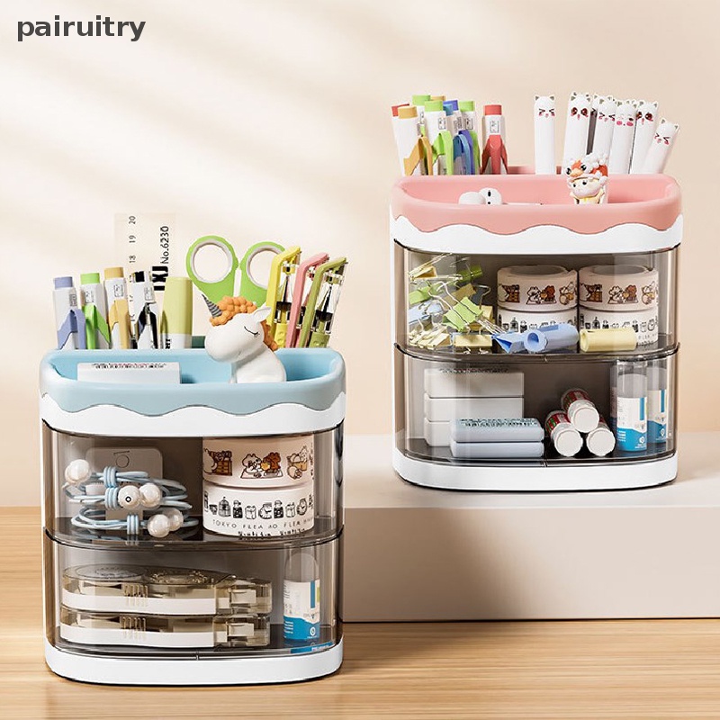 Prt Praktis Multifungsi Desk Organizer Tempat Pulpen Rak Penyimpanan Kosmetik PRT