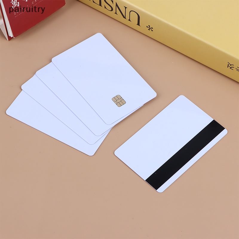 Prt 5pcs Sle442 Chip Blank Smart Card Dengan Strip Magnetik Hico 3track Inkjet PVC Contact Type Composite IC Card PRT