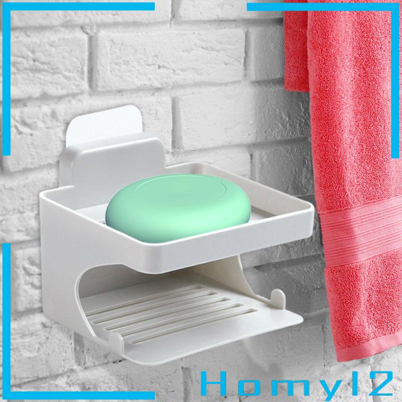 [HOMYL2] Tempat Sabun Soap Saver Double Layer Sabun Piring Untuk Kamar Mandi Hotel Shower Dinding