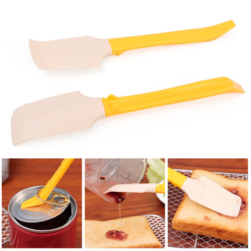 Spatula Dapur Mini Silikon Multifungsi Tahan Suhu Tinggi Krim Mentega Kue Pencampur Adonan Scraper Brush Baking Aksesoris