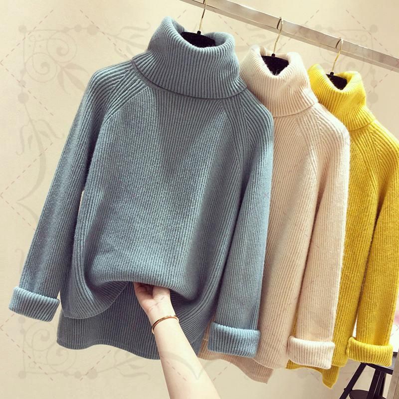 IMPORT DREAMY WOMAN WINTER TURTLENECK KNIT TOP BAJU ATASAN WANITA RAJUT MUSIM DINGIN