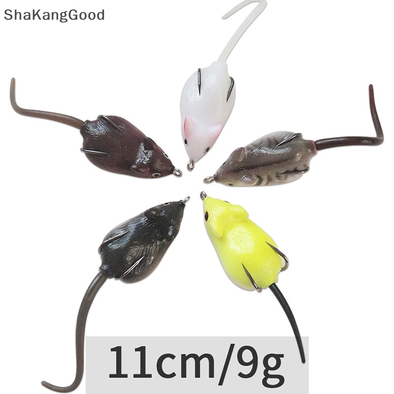 Skid 1pcs Umpan Pancing Manusia Hidup Umpan Tikus Lembut Umpan Buatan Membuat 5.5cm 10g Untuk Snakehead Hooks Fishing Wobblers Bass 3D Mata Sea SKK