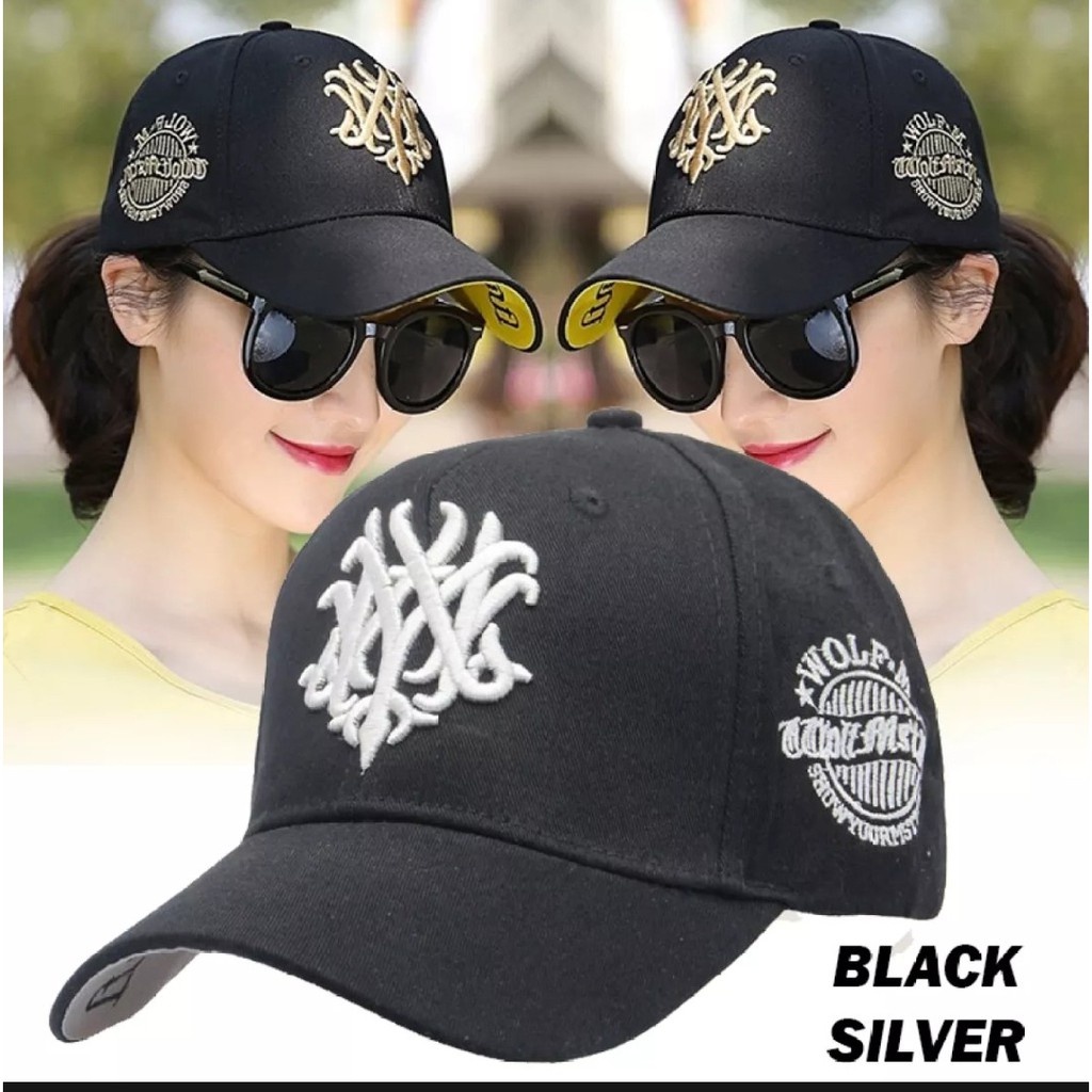 FREE ONGKIR NEXTSETW-004 Topi Baseball Motif WOLF M Versi Terbaru Premium Quality - Topi WOLF M pria