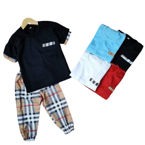 Setelan Blueberry Usia 1 - 5 Tahun / Setelan Anak Blueberry Bahan Kaos