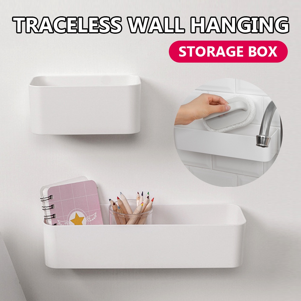 Tempat Gantung Dinding Kamar Mandi/Rak Tiris Penyimpanan Hemat Ruang Bebas Paku Yang Dipasang Di Dinding/Rak Organizer Multifungsi/Aksesori Kamar Mandi