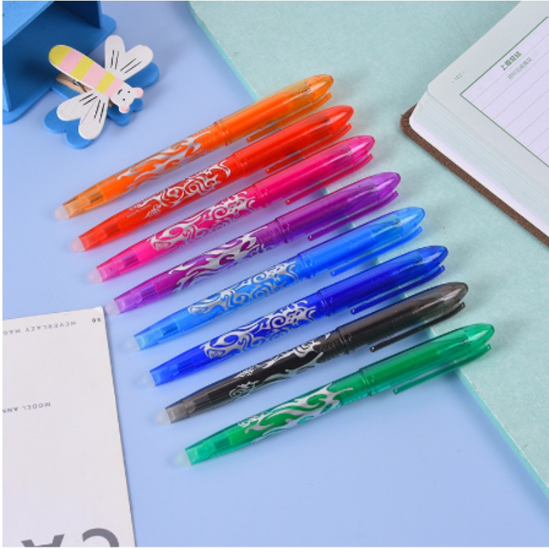 4pcs /Set Pulpen Gel Kreatif Multi-Warna Dihapus 0.5mm/pulpen Gambar Tulisan Sederhana Kreatif Alat Tulis Siswa Kantor Perlengkapan Sekolah