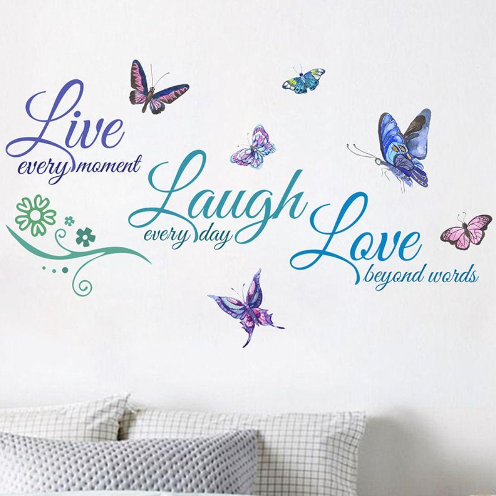 Populer Wall Decal Self-adhesive Kamar Tidur Quotes Dekorasi Rumah