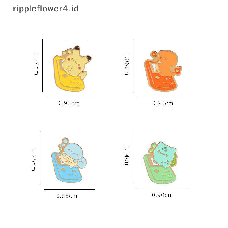 {rippleflower4.id} Pin Bros Lencana Enamel Hewan Kecil Animasi Kartun Jepang Dan Korea Selatan~