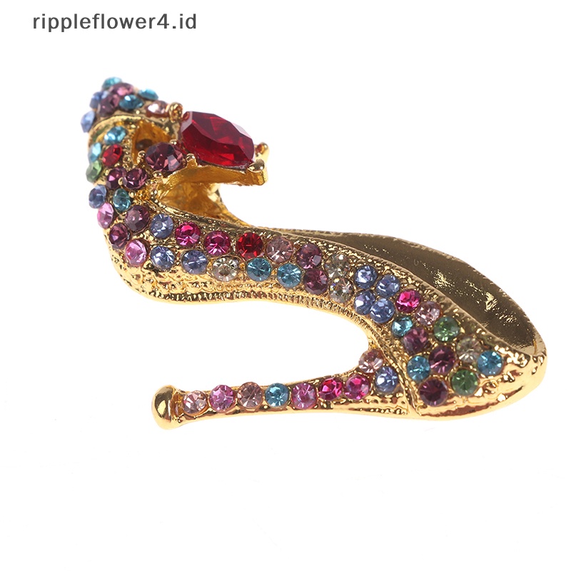 {rippleflower4.id} Bros Pin Fashion Tumit Tinggi Gadis Kreatif Koleksi Hadiah Besar Untuk Gadis~