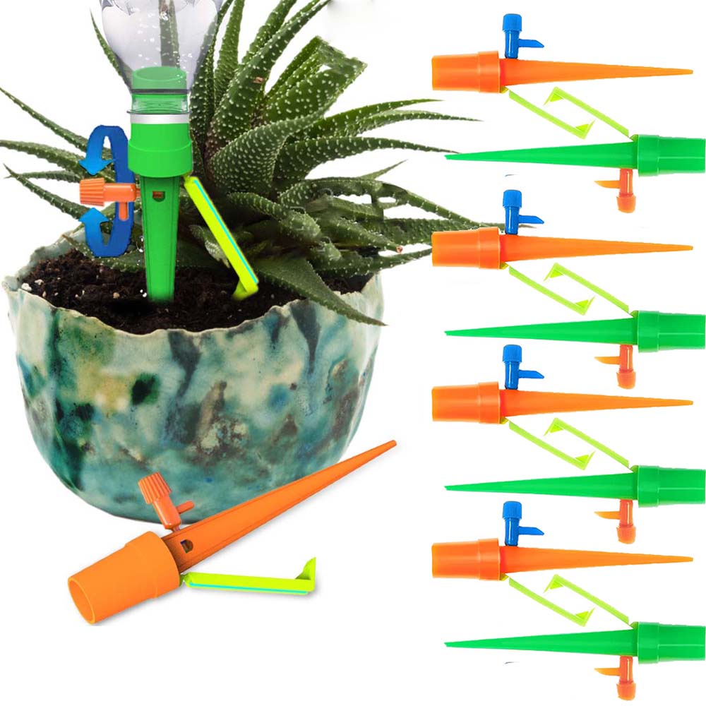 2warna Dripper Air Otomatis Tanaman Tipe Plug-In Portabel/ Bunga Plastik Berkualitas Tinggi Self Watering Indoor Outdoor Alat Irigasi Taman