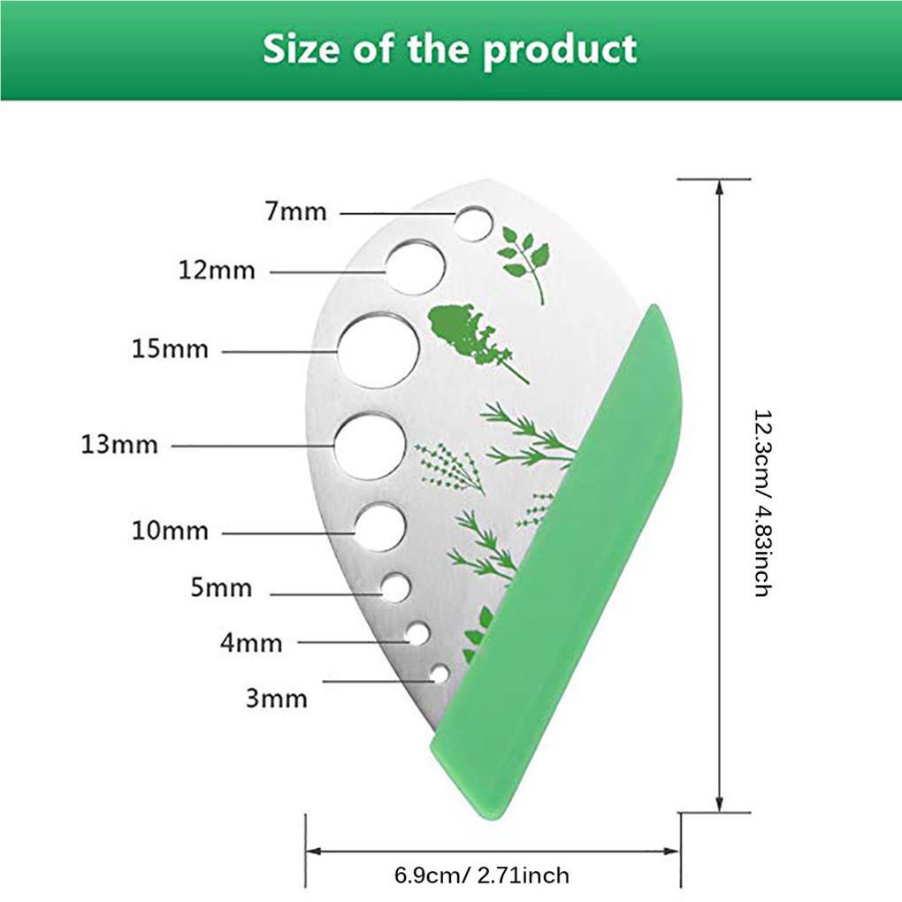 9lubang Herb Leaf Slicer Stripper Stainless Steel Dapur Sayur Remover Stripping Alat Pengupas Kangkung Sayuran Thyme Rosemary