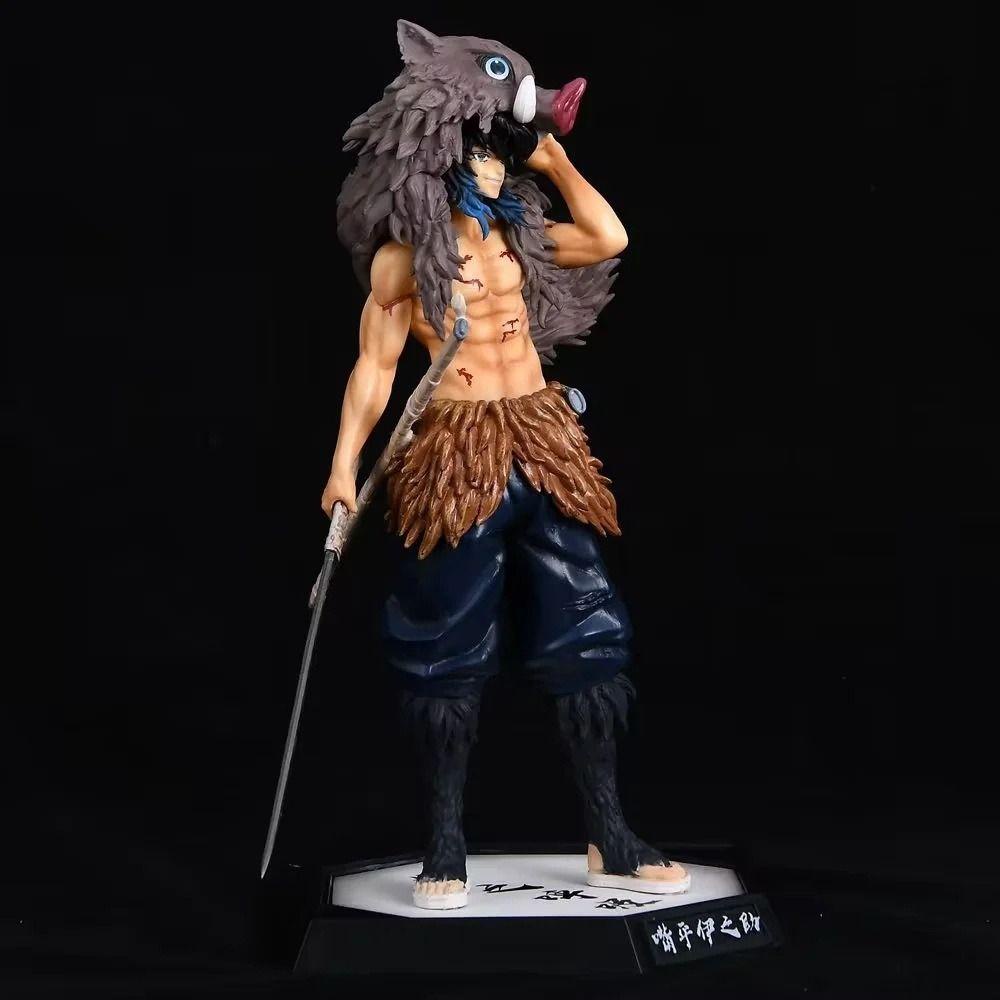 NEEDWAY Needway Demon Slayer Action Figure 29cm PVC Kimetsu No Yaiba Model Mainan PVC Action Figure Inosuke Anime