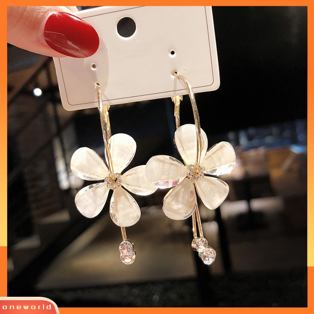 [WOD] 1pasang Drop Earrings Mutiara Imitasi Rumbai Berlebihan Vintage Bow-knot Stud Earrings Hadiah Ulang Tahun