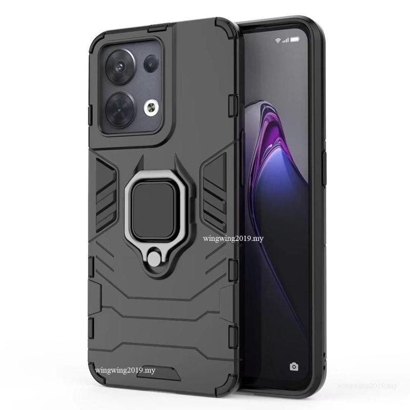 Casing Armor Shockproof Untuk OPPO Reno 8pro Plus Cases Stand Holder Magnetic Phone Back Cover Untuk OPPO Reno8 Pro+Fundas