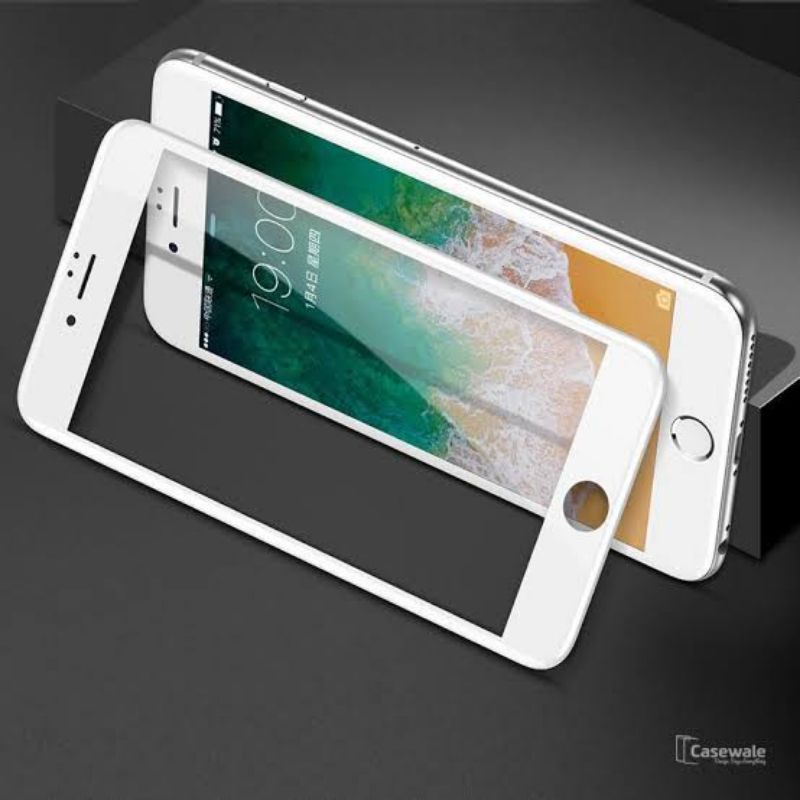 Tempered glass iphone 7 plus/ 8 plus full Screen iphone 7+ 8+ [PUTIH]