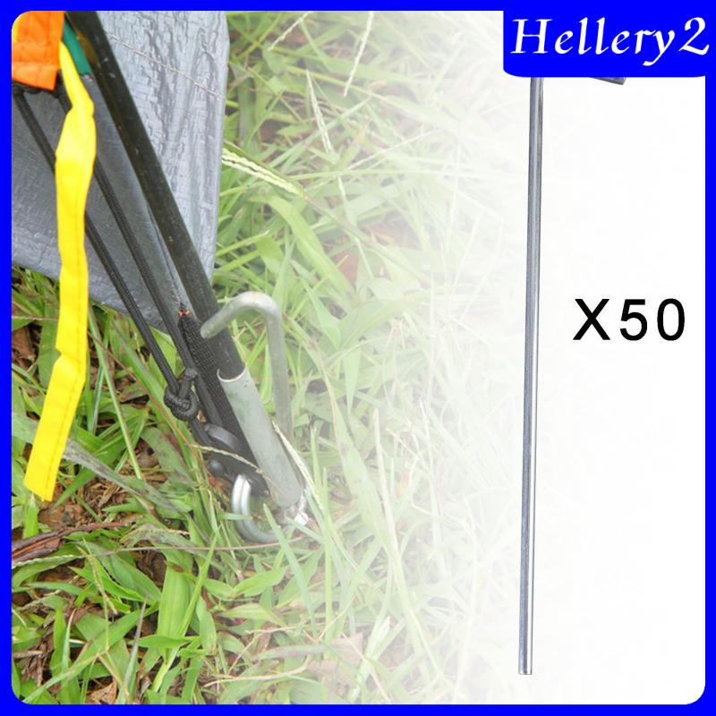 [Hellery2] 50pcs Pasak Tenda Pasak Taman Kokoh Heavy Duty Untuk Pagar Jaring Kebun Camping