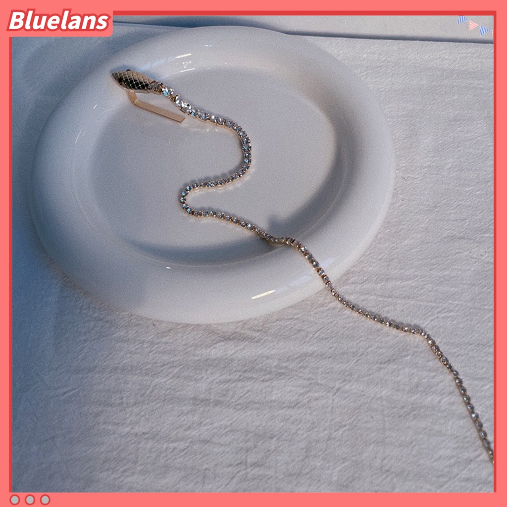 [BLS] Kepang Kepala Rantai Bentuk Ular Rumbai Panjang Berlian Imitasi Punk Bersinar Hiasan Rambut Dekorasi Rambut Daily Styling Tool