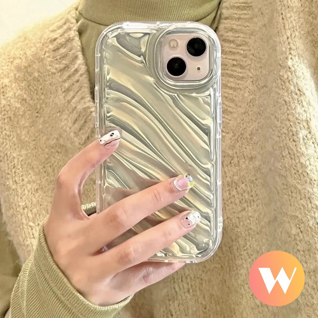 IPHONE Casing Ponsel Kartu Laser Warna Mempesona Mewah Kompatibel Untuk Iphone11 12 13 14 Pro MAX XR 7Plus 76s 8 6 Plus X XS MAX SE 2020lembut Kreatif 3D Stereo Pola Korgasi Cover