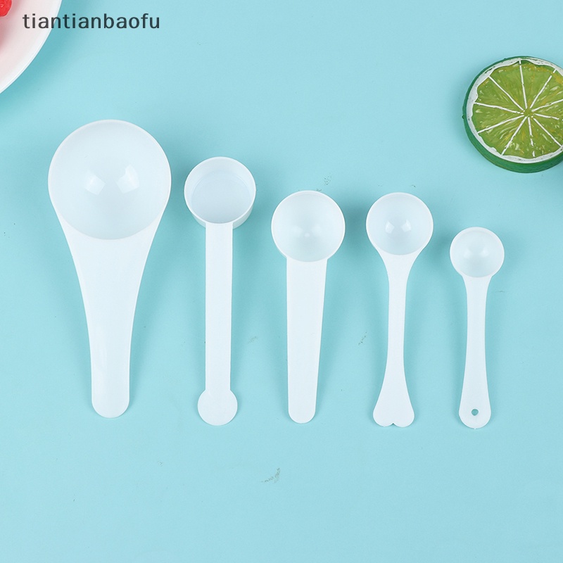 [tiantianbaofu] 10pcs 1g 3g 5g 10g Measuring Plastic Scoop Sendok Takar Susu Bubuk Sendok Butik