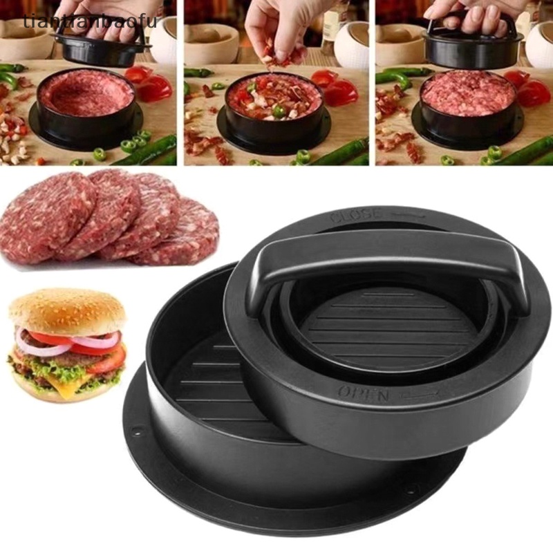 [tiantianbaofu] Burger Patty Press Stuffed Beef Meat Maker Cutlet Cetakan Panggangan Daging Hamburger Butik