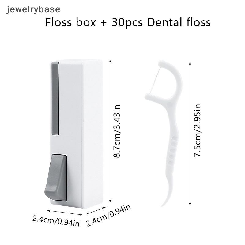 [jewelrybase] Kotak Penyimpanan Flosser Gigi Portable Otomatis Plastik Floss Pick Dispenser Butik