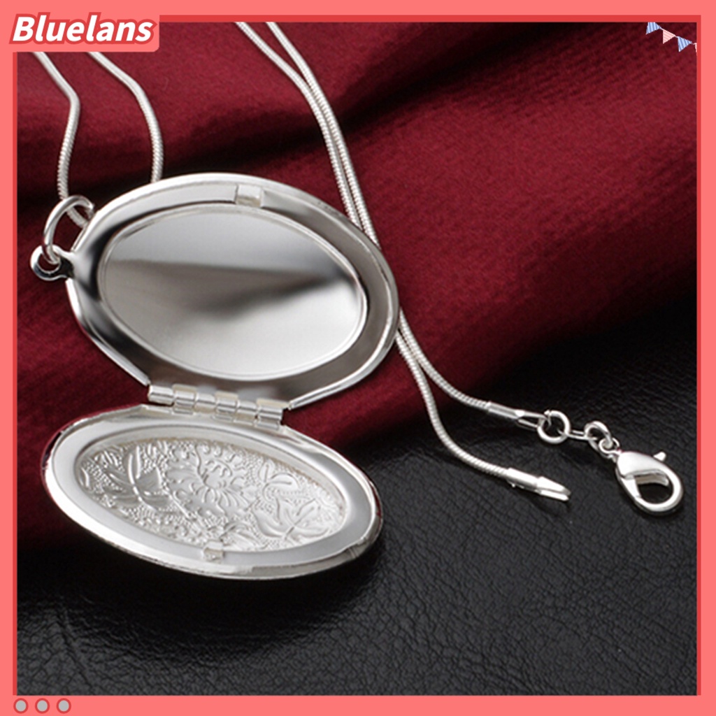 [BLS] Unisex Fashion Perak Berlapis Paduan Ukir Liontin Liontin Rantai Kalung Perhiasan