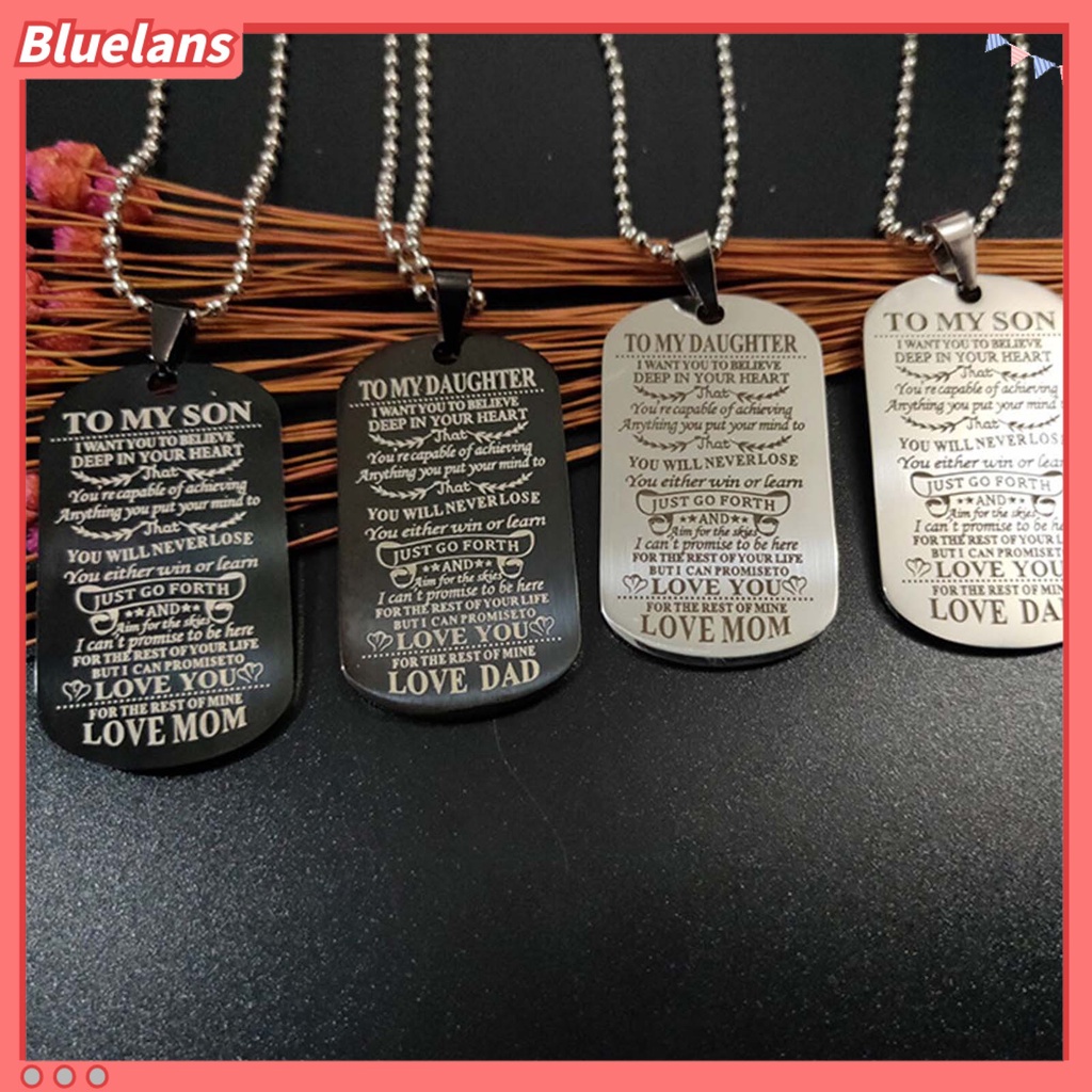 [BLS] Bola Rantai Hip Hop Penjaga Kalung Baja Titanium Untuk Anakku Tag Sweater Kalung Perhiasan Aksesori