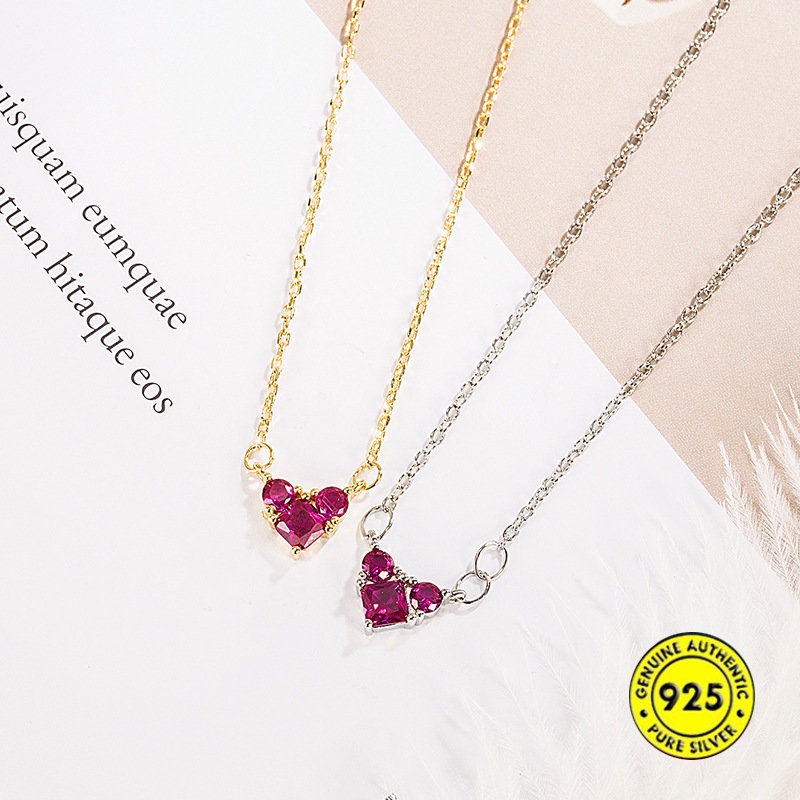 Kalung Hati Cinta Simple Perak S9252023Terbaru U1756