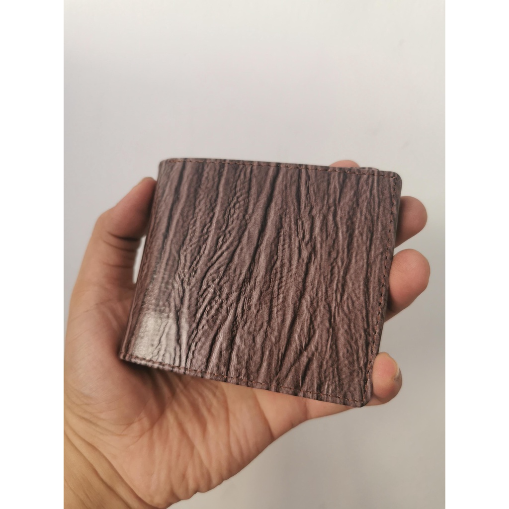 Dompet Pria 100% Kulit Asli Motif Serat Kayu