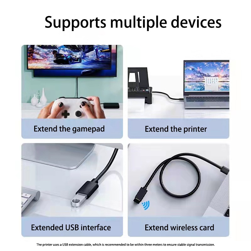 Kabel Ekstensi Port USB Charging Handphone Portable/ Kabel Transfer Data Televisi Komputer/ Proyektor Monitor Serbaguna Kabel Sambung Pemanjang